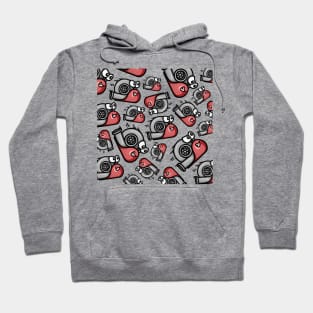 Turbo Snail - Red Sparkle Pattern Hoodie